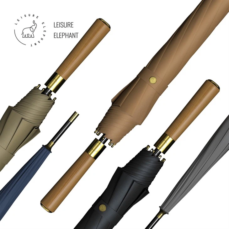 Wood Handle Umbrella Mens