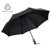 Herren-Taschenschirm mit Holzgriff